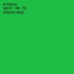 #1FBD46 - Green Haze Color Image